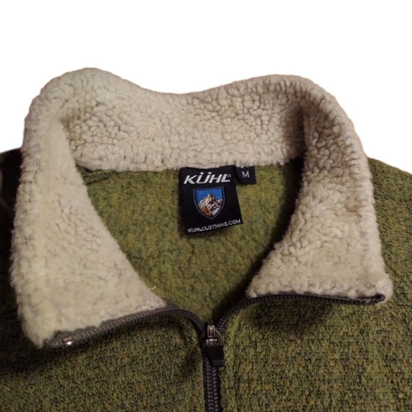 KUHL Alfpaca Full Zip Knit Fleece Jacket Heather Green - Picture 7 of 13